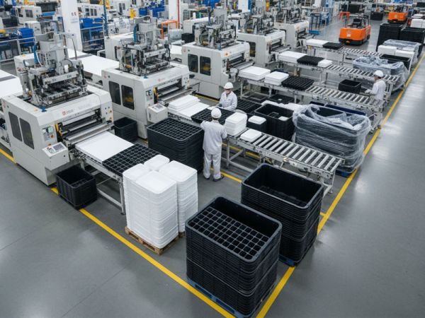 Năng lực sản xuất khay nhựa phục vụ đơn hàng thủy hải sản số lượng lớn